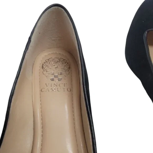 Vince Camuto Black Suede Womens Slip-On Loafers Shoes Size 9.5M VV Ramore - Picture 3 of 14